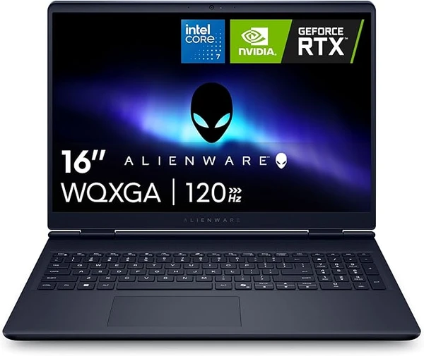 Alienware 16 Aurora gaming laptop with blue design