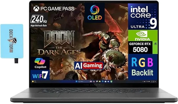 ASUS ROG Zephyrus G16 Ultra gaming laptop with OLED display and RTX 5080 graphics card