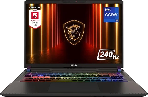 MSI Vector 16 HX AI gaming laptop with Ryzen 9 processor and 96GB RAM