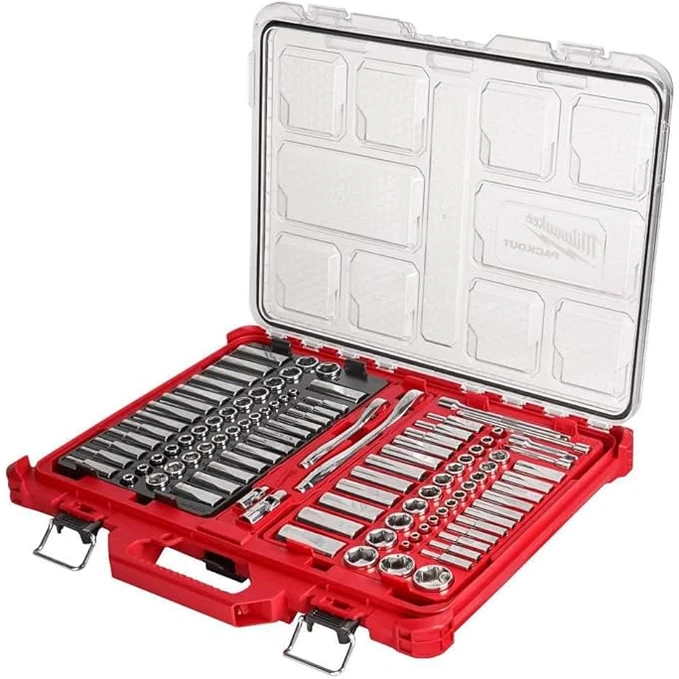 Milwaukee 106-piece mechanics tool set with MAX BITE ratcheting wrenches and socket set